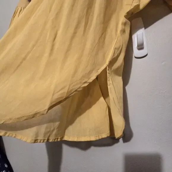 ALAMWAR Anthropologie Peasant Top Womens SM Gold Embroidery Tassel Boho Festival - Picture 7 of 13